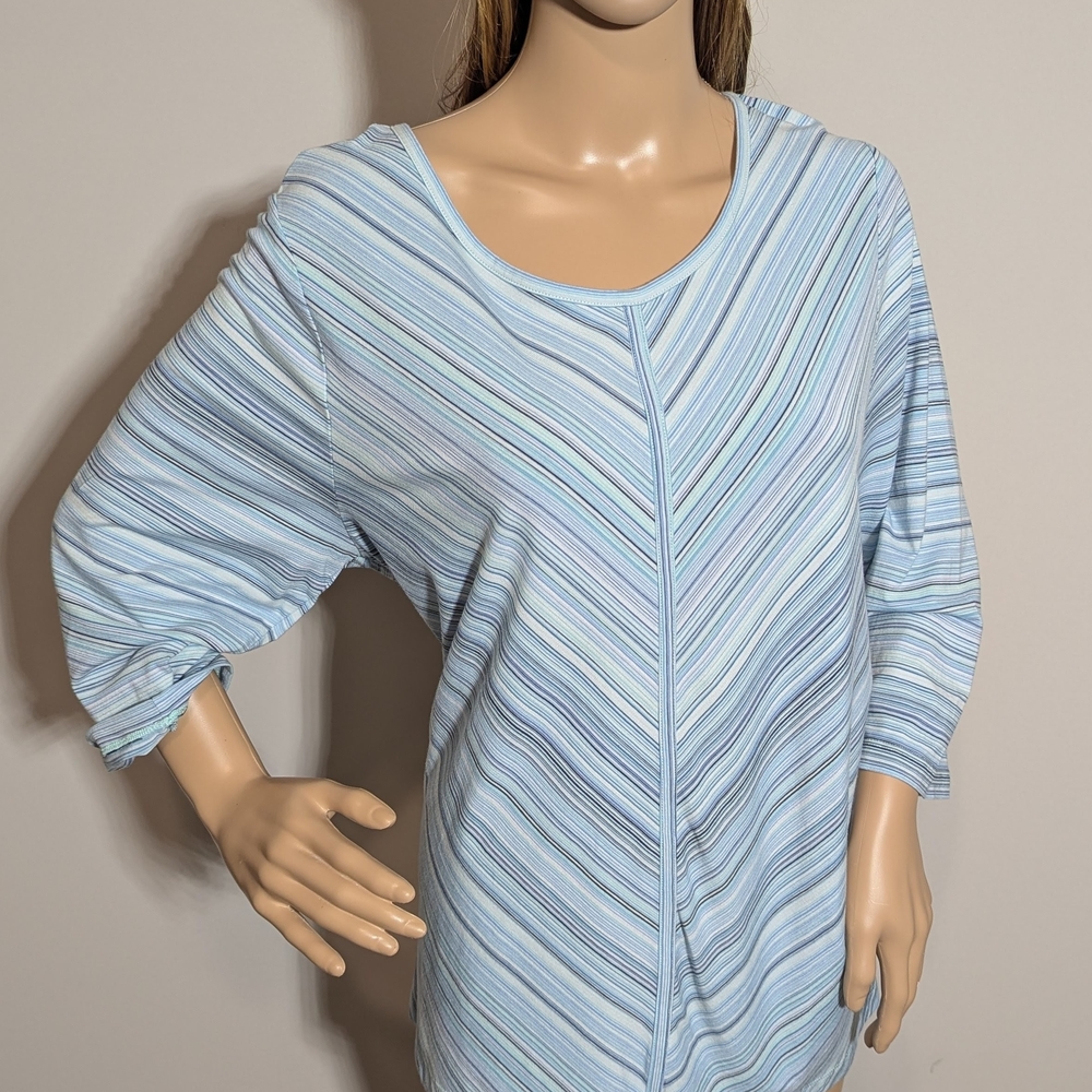 Women's Blue Striped Top